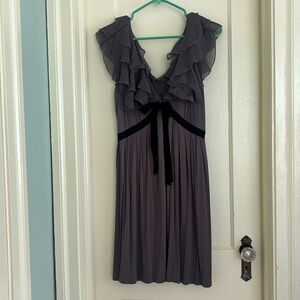 Grey cotton ruffle dress Size S by twelve.